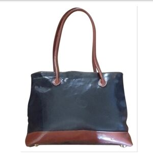 Arte‎ Pelle - Black & Congac Leather Tote